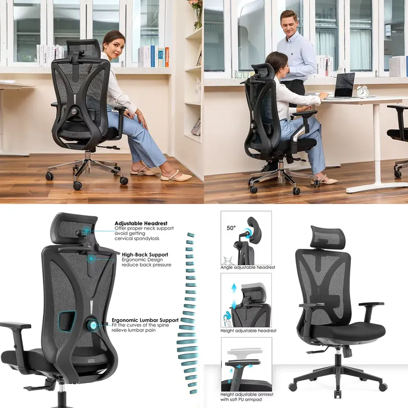 Office Tech Chair - Langlebiger Moderner Bürostuhl vom Hersteller, Hochwertiger