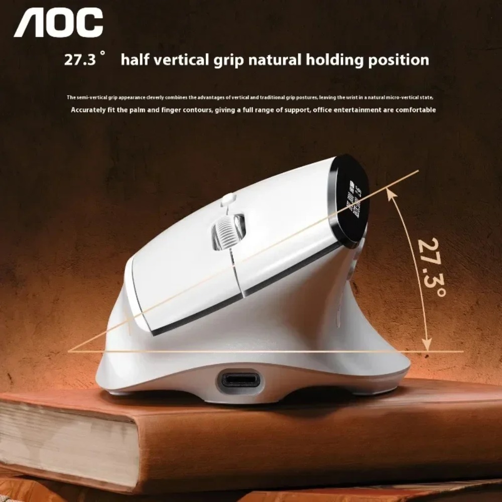 Ergonomic Mouse Vertical - AOC GM500 Maus Smart Display Tri-Mode