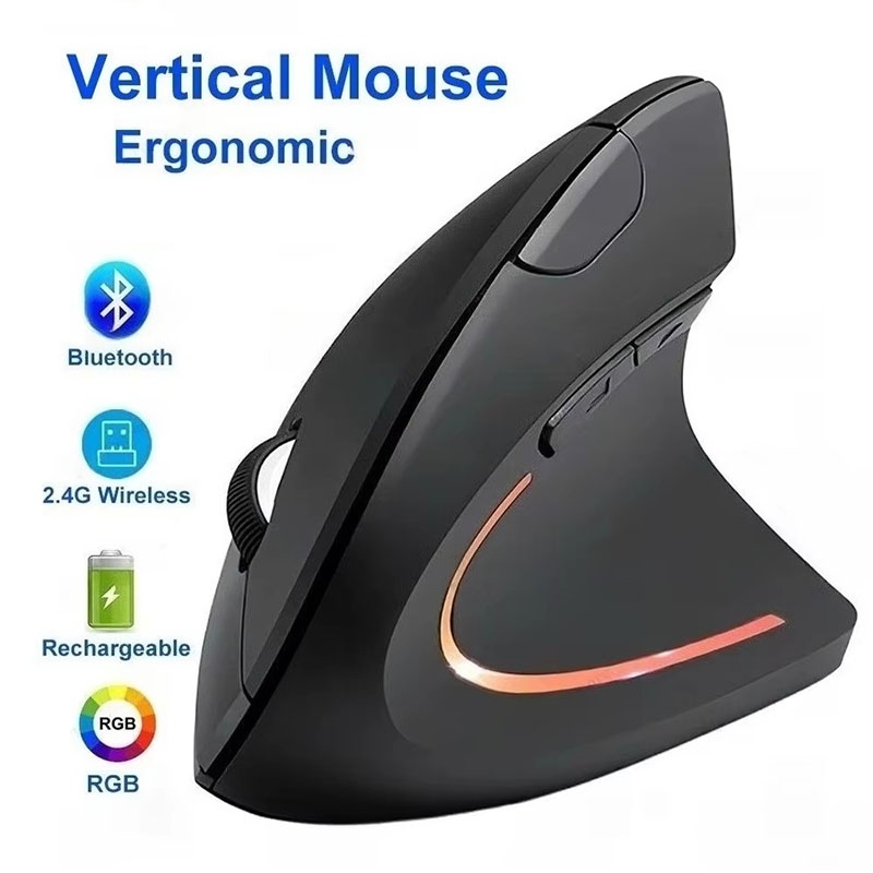 Ergonomic Mouse Vertical - Ergonomisch korrekte vertikale Maus, 2,4 GHz,