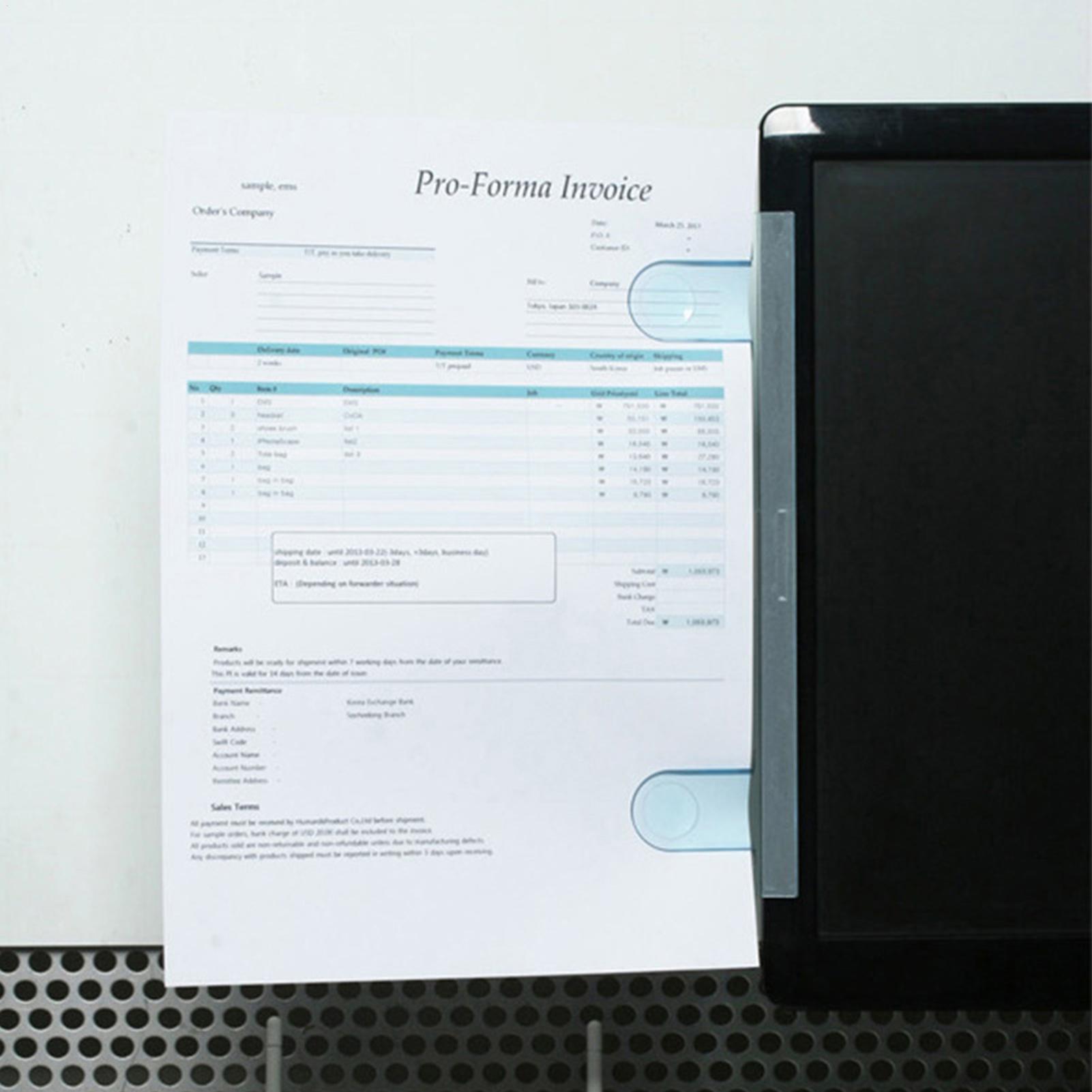 Document Holder Monitor - Dokumentenhalter Clip Haftnotizhalter für Schreibtischmonitor Computer