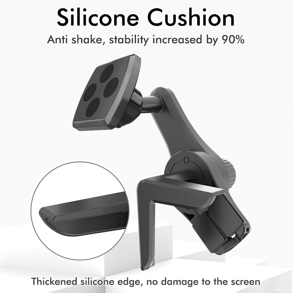 Document Holder Monitor - 360° Drehbarer Magnetischer Auto-Bildschirm-Telefonhalter Anti-Shake Silikon-Pad