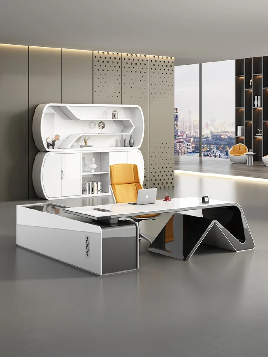 Office Technology Administration - N19 Technologie-Lackierung Büroschreibtisch Chef-Manager-Schreibtisch Luxuriöser Kreativer