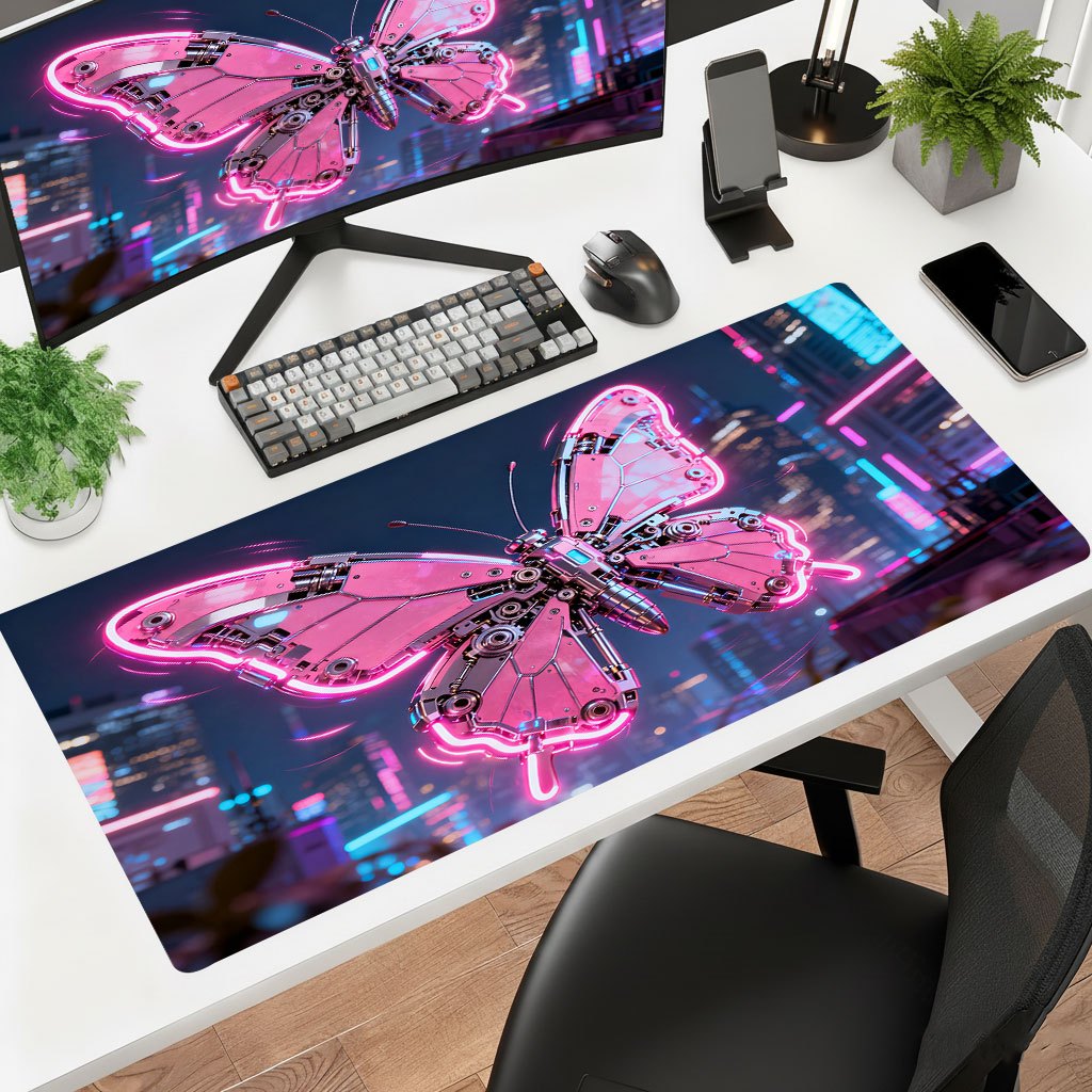 Office Tech Desk - Brand Pink Tech Iron Art Mauspad,