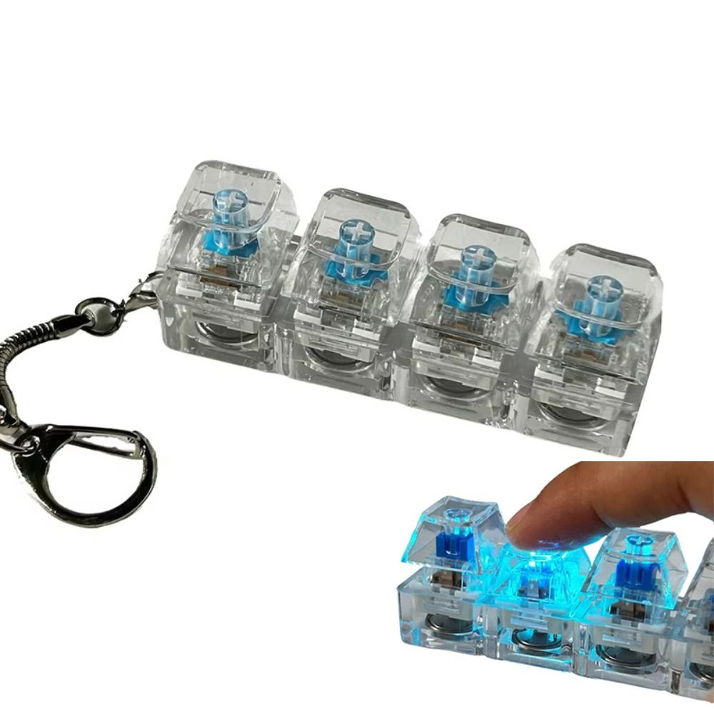 Office Tech Accessories - 4-Tasten Fidget-Tastatur-Keycap Stressabbau-Tool, Langlebiges Kunststoff Tragbares