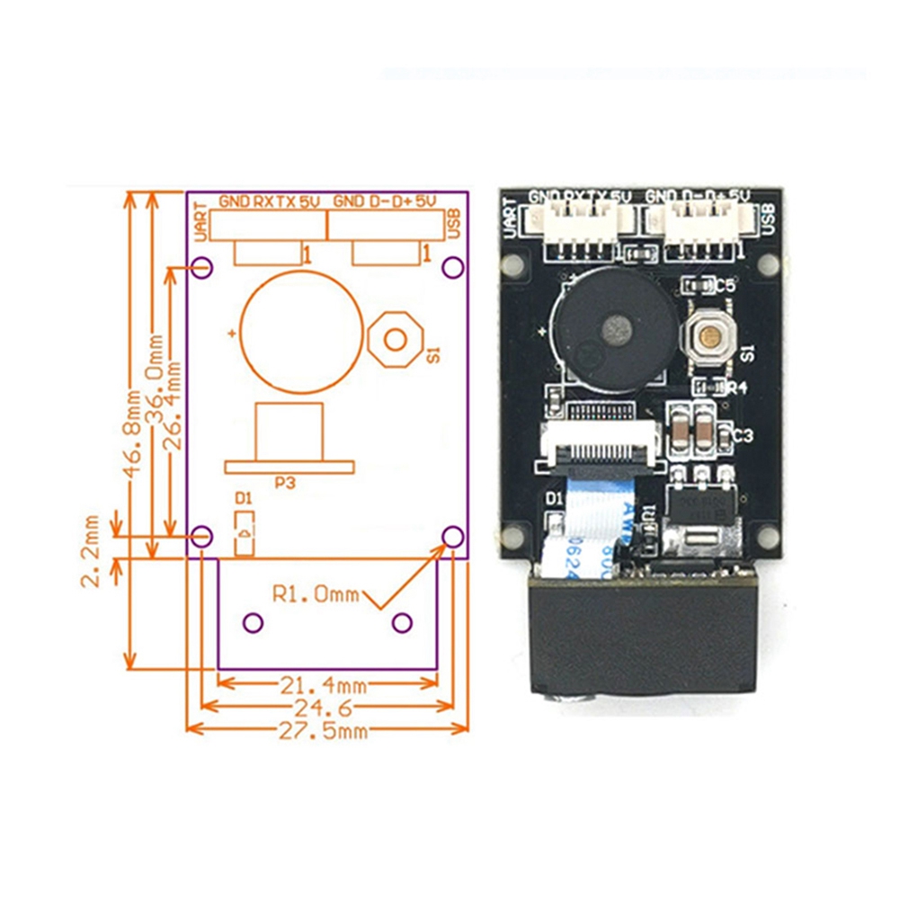 SLQZT GM77 640x480 CMOS DC5V U – Barcode Scanner 2D Bewertung und Preis