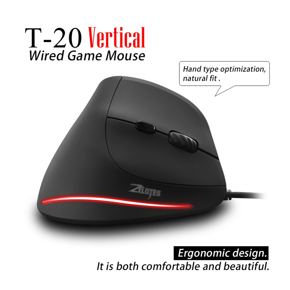 ZELOTES T20 USB-Kabelgebundene – Ergonomic Mouse Vertical Bewertung und Preis